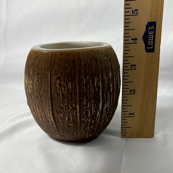 Vintage Tiki Mug Cocktail Bar Drinks Tropical Coconut Pot Planter Decor Hawaii - Picture 11 of 12